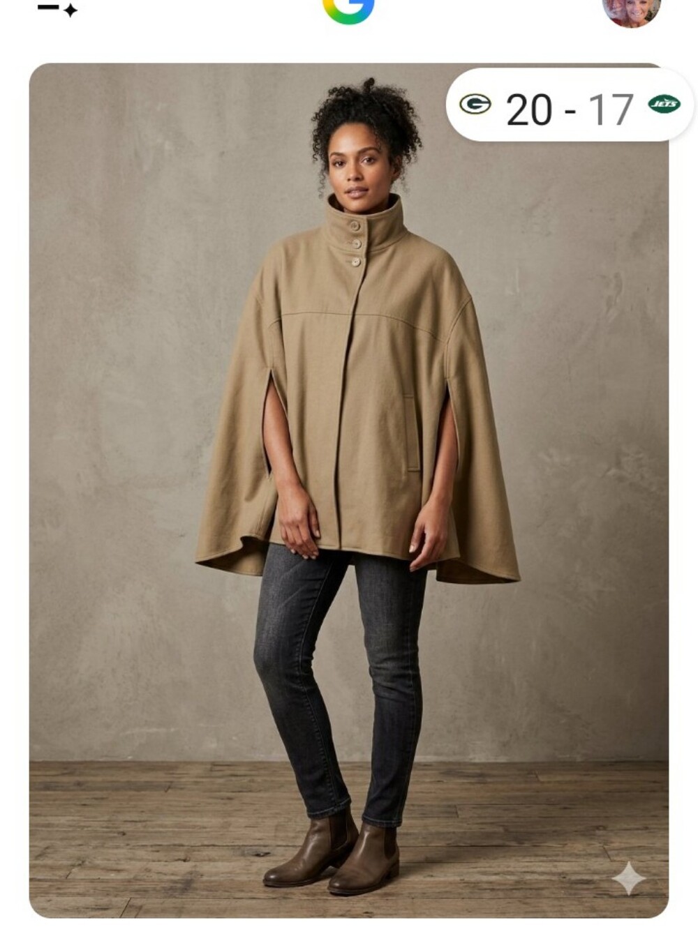 H&M Womans Oversized Tan Rain Cape Coat